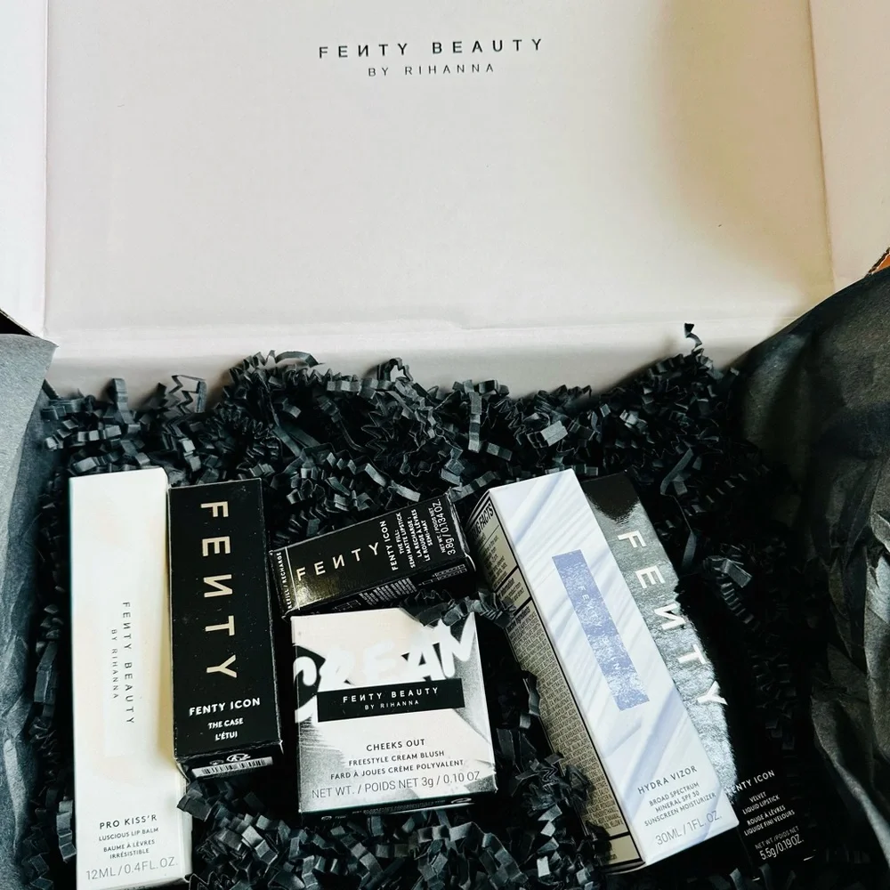 Fenty Beauty 6 Piece EXCLUSIVE DROP BOX: ROSY EDITION Set Bundle